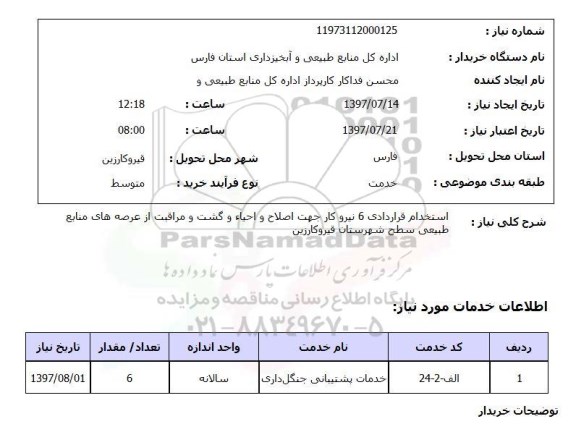 استعلام,استعلام استخدام قراردادی 6 نیرو کار 
