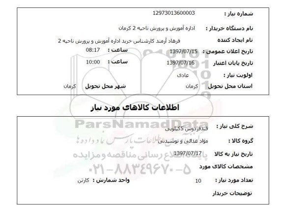 استعلام,استعلام قند فردوس 5 کیلویی