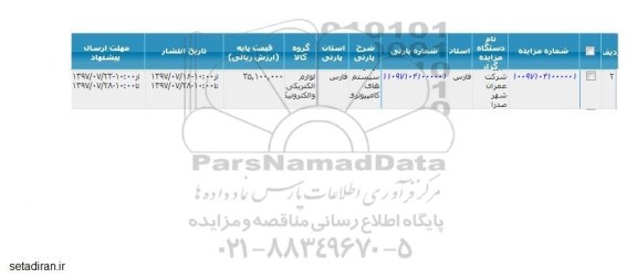 استعلام,مزایده سیستم های کامپیوتری