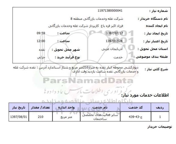 استعلام,دیوارکشی محوطه 