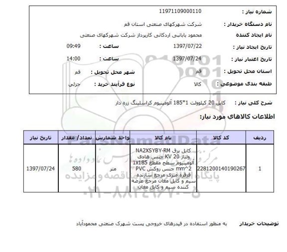 استعلام,کابل
