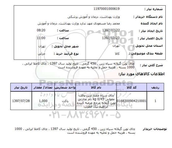 استعلام,1750 چای 