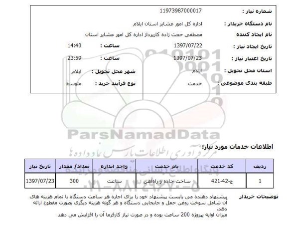 استعلام,ساخت جاده