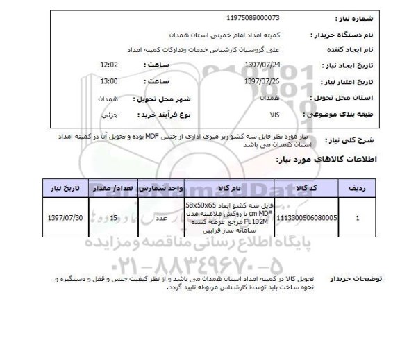 استعلام, فایل سه کشو