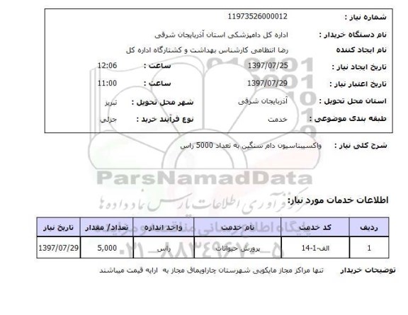 استعلام , استعلام واکسیناسیون ...