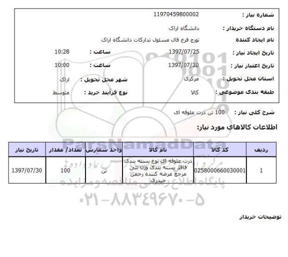 استعلام, ذرت علوفه ای 