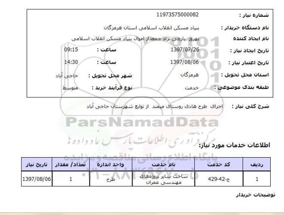 استعلام,اجرای طرح هادی روستا