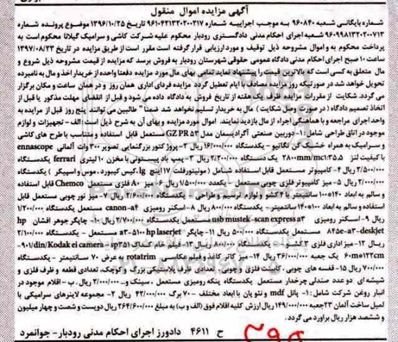مزایده,مزایده دوربین صنعتی، پروژکتور بزرگنمایی و...