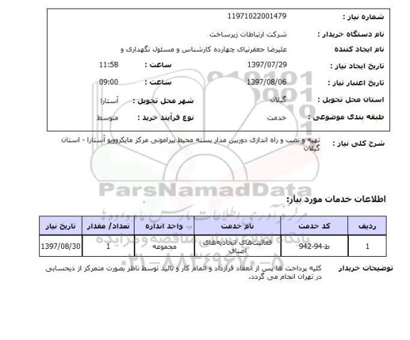 استعلام, تهیه و نصب و راه اندازی دوربینهای مداربسته