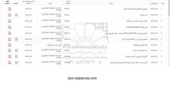استعلام,استعلام تیوپهای آکومولاتور
