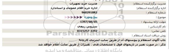 استعلام، استعلام پیچ و مهره
