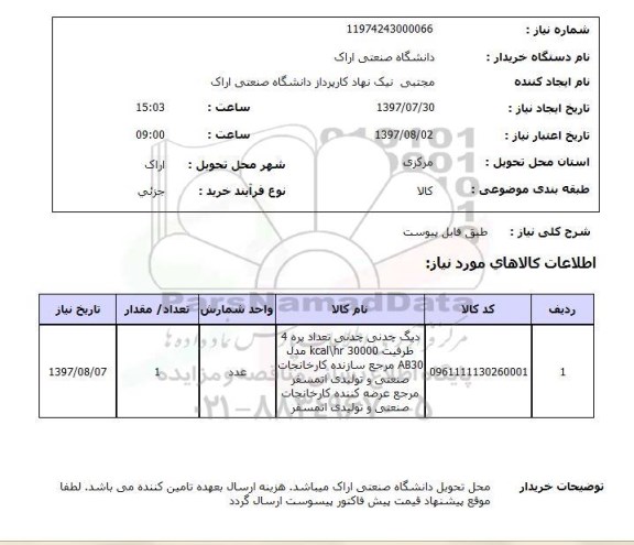 استعلام,دیگ چدنی