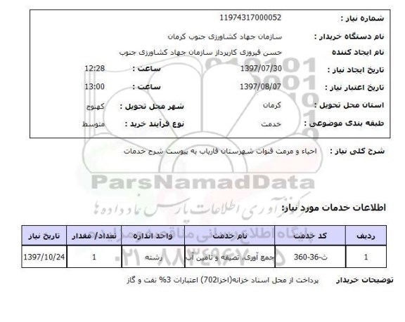 استعلام, احیا و مرمت قنوات