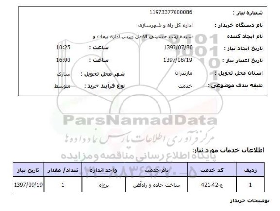 استعلام, ساخت جاده و راه آهن