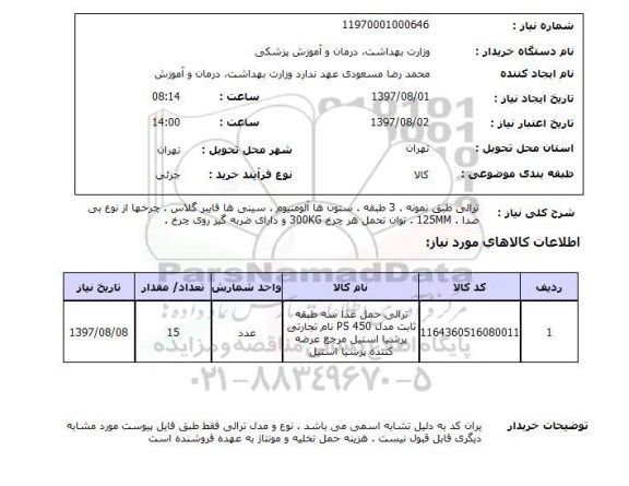 استعلام, ترالی