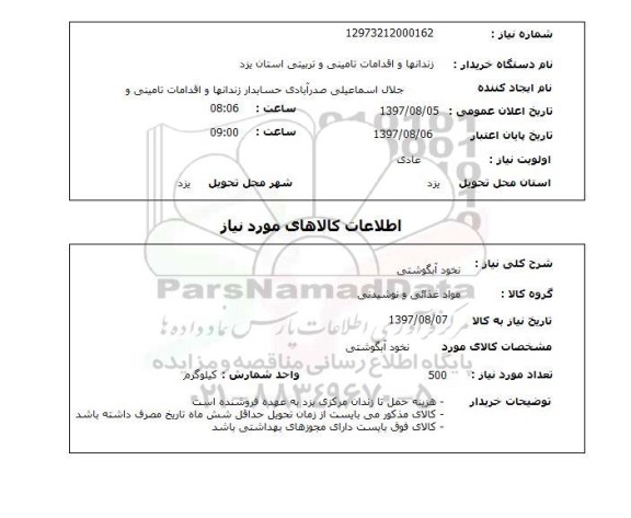 استعلام نخود آبگوشتی 