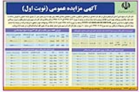 مزایده فروش و اجاره تعدادی از واحدهای مسکونی و تجاری 