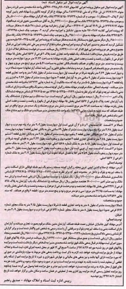 مزایده ،مزایده ششدانگ یک واحد تجاری 12.23 مترمربع