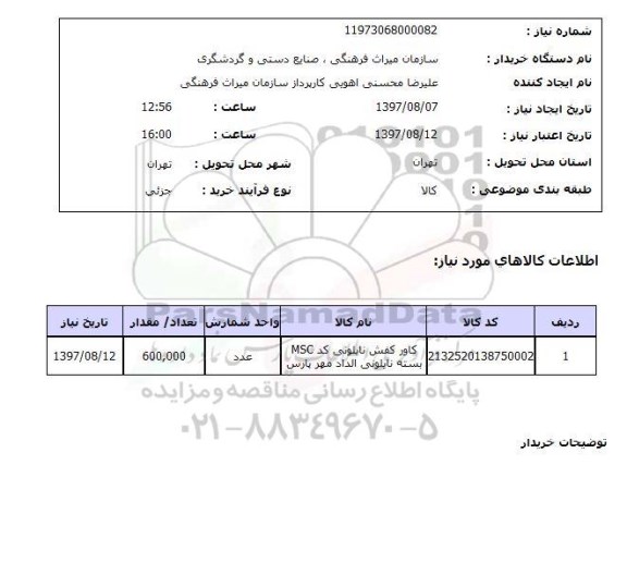 استعلام, کاور کفش نایلونی