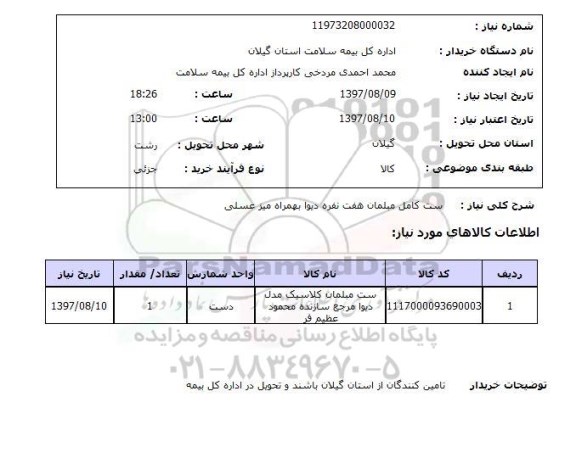 استعلام , استعلام ست کامل مبلمان ...