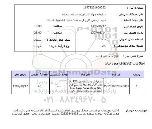 استعلام,انواع سمپاش ها