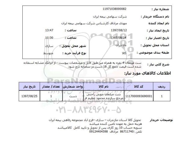 استعلام,مبلمان