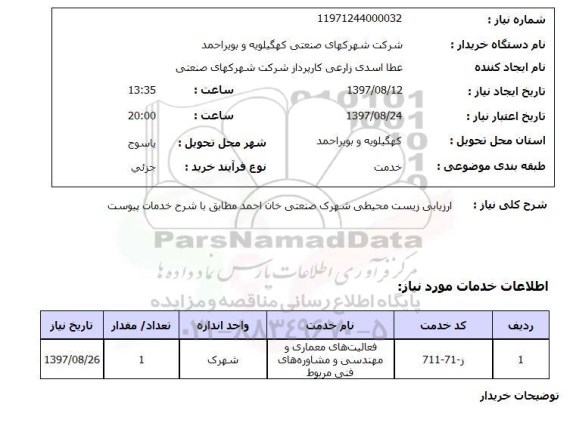 استعلام,ارزیابی زیست محیطی