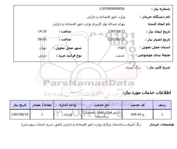 استعلام, استعلام رنگ آمیزی 