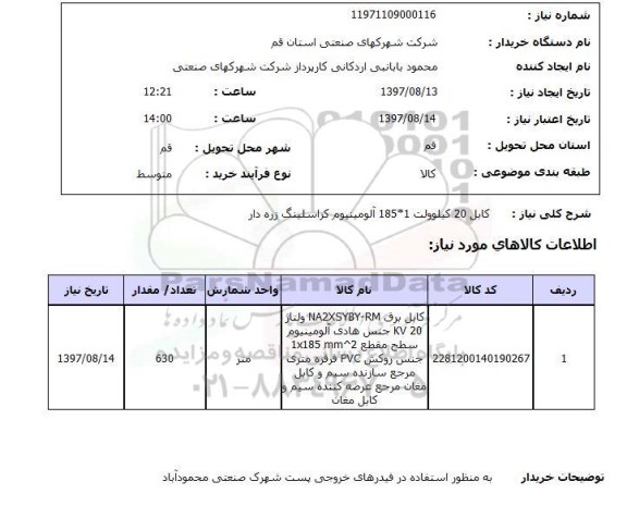 استعلام, استعلام کابل ...