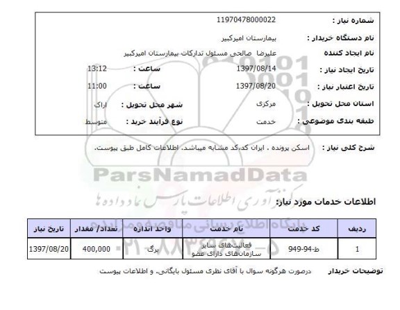 استعلام, فعالیت های سایر سازمان های دارای عضو