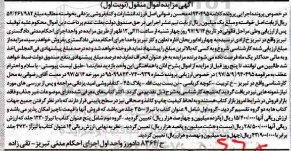 مزایده 9 کتاب با تیراژ 3500 جلد