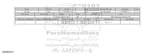 مزایده,مزایده مغازه تجاری مسکونی انبار
