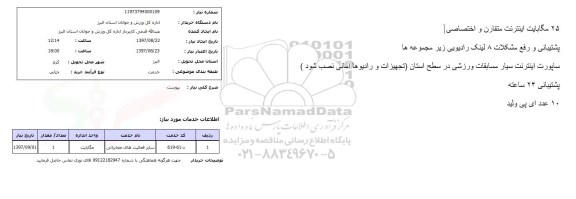 استعلام,استعلام سایر فعالیت های مخابراتی