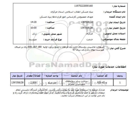 استعلام, آسفالت ماشینی 