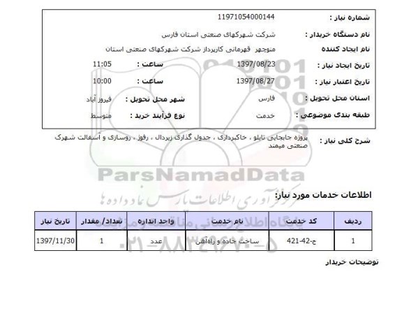استعلام,جابجایی تابلو, خاکبرداری و...