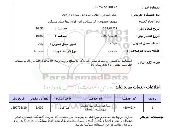 استعلام, استعلام آسفالت ماشینی