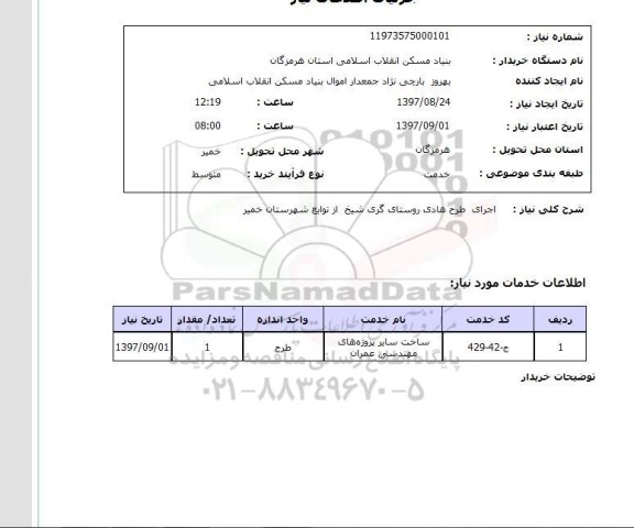 استعلام,اجرای طرح هادی