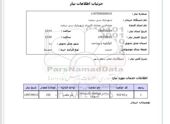 استعلام, جدولگذاری معابر سطح شهر