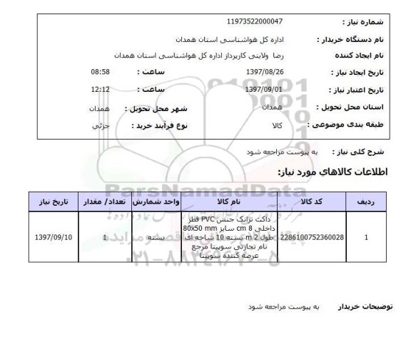 استعلام , استعلام داکت ...