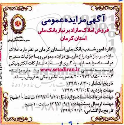 مزایده, مزایده املاک مازاد