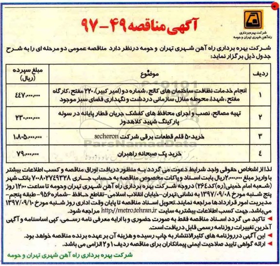 مناقصه،مناقصه انجام خدمات نظافت ساختمان های کالج