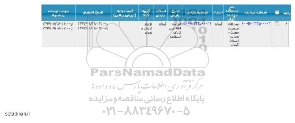 مزایده,مزایده لوازم اداری و تحریر