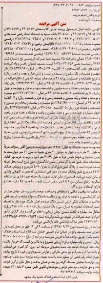 مزایده, مزایده ششدانگ پلاک ثبتی 6 فرعی از 97 اصلی 