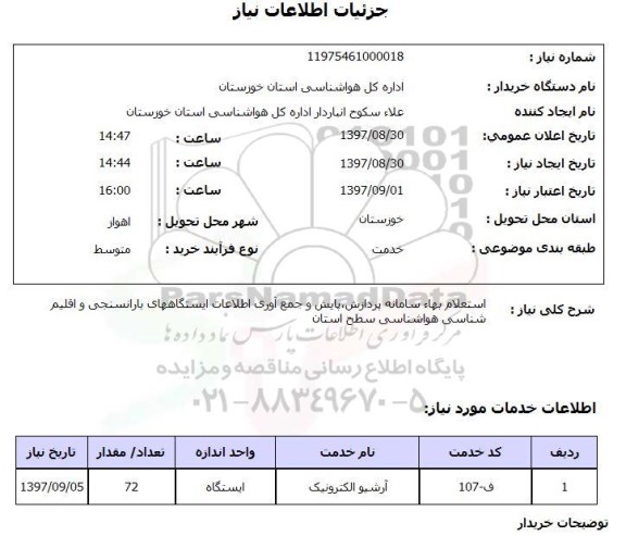 استعلام, استعلام بها ساماه پردازش، پایش و جمع آوری اطلاعات...
