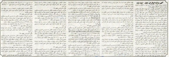 مزایده,مزایده تعداد 10 واحد از پلاک ثبتی 2.1165 نوبت دوم