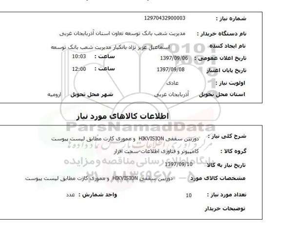 استعلام, استعلام دوربین سقفی