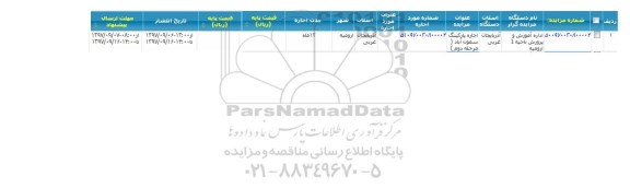 مزایده,اجاره پارکینگ