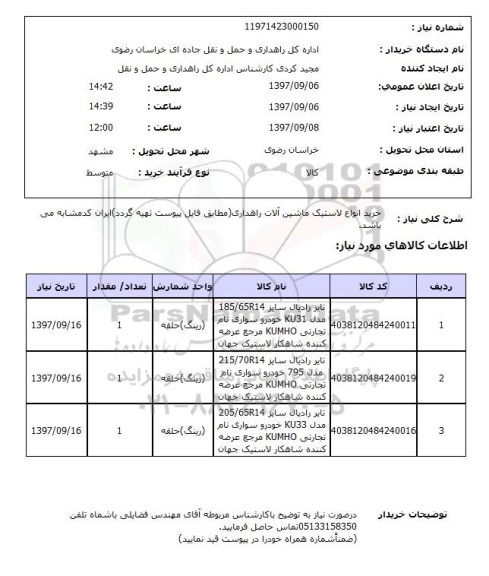 استعلام ,استعلام خرید انواع لاستیک 