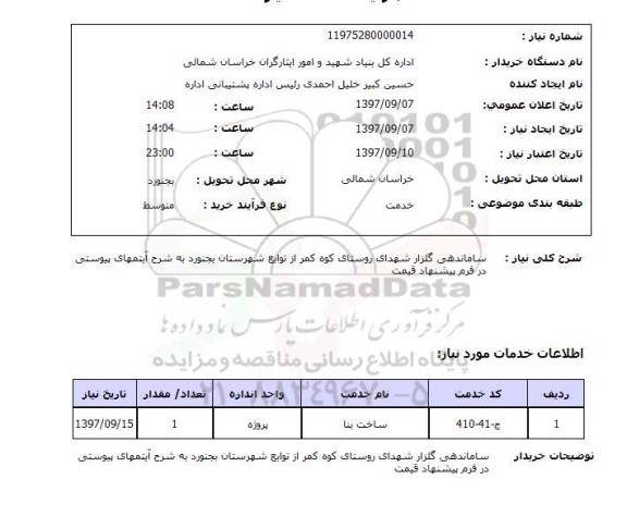 استعلام, استعلام ساماندهی گلزار شهدا....