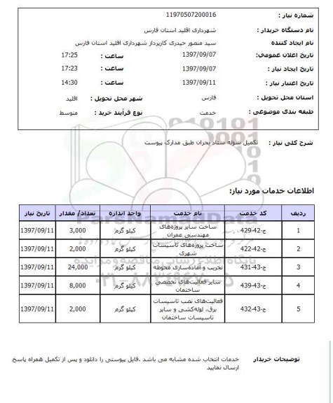 استعلام,تکمیل سوله